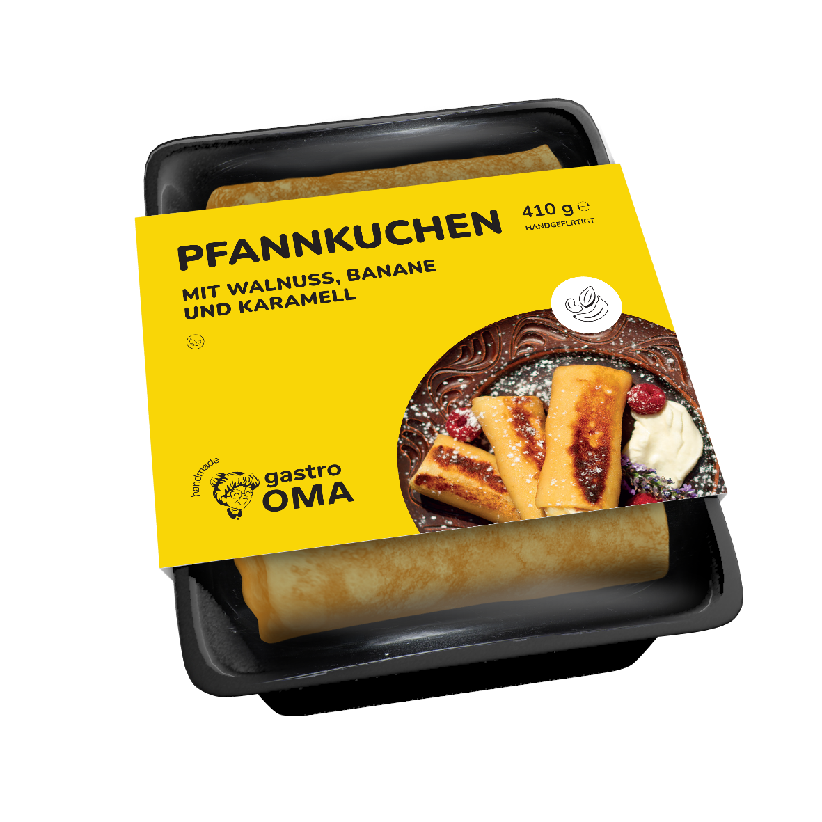 Pfannkuchen mit Walnuss, Banane und Karamel 410g