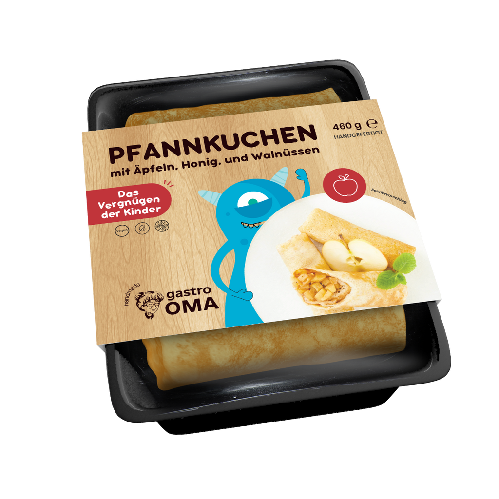 Pfannkuchen mit Äpfeln, Honig, und Walnüssen 460g