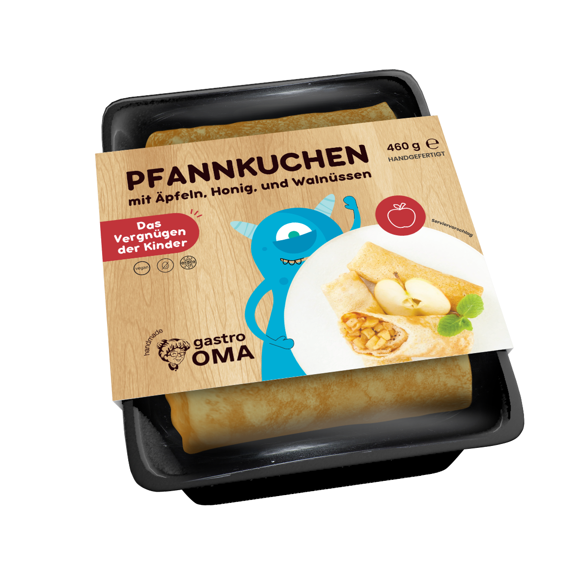 Pfannkuchen mit Äpfeln, Honig, und Walnüssen 460g