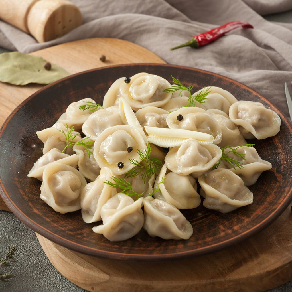 Pelmeni mit Putenfleisch