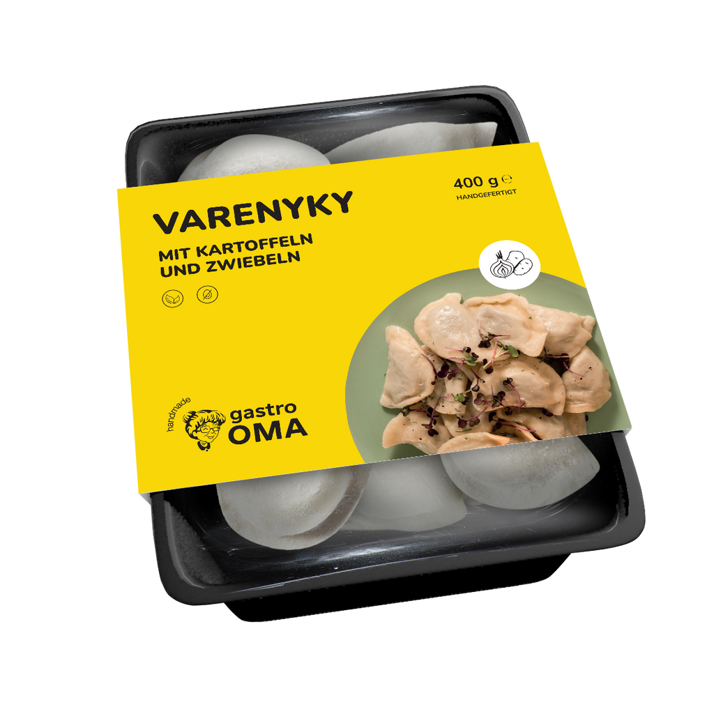 Varenyky mit Kartoffeln und Zwiebeln