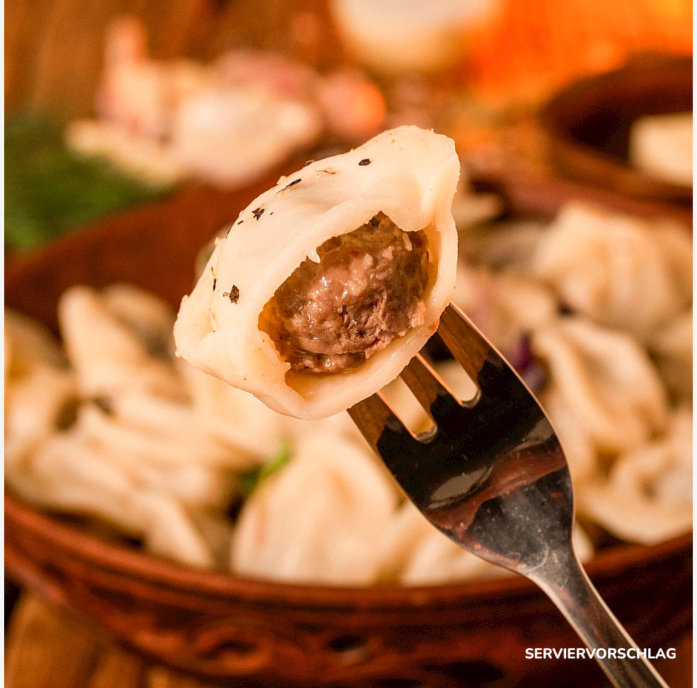 Pelmeni mit Putenfleisch
