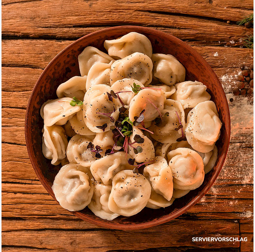 Pelmeni mit Putenfleisch