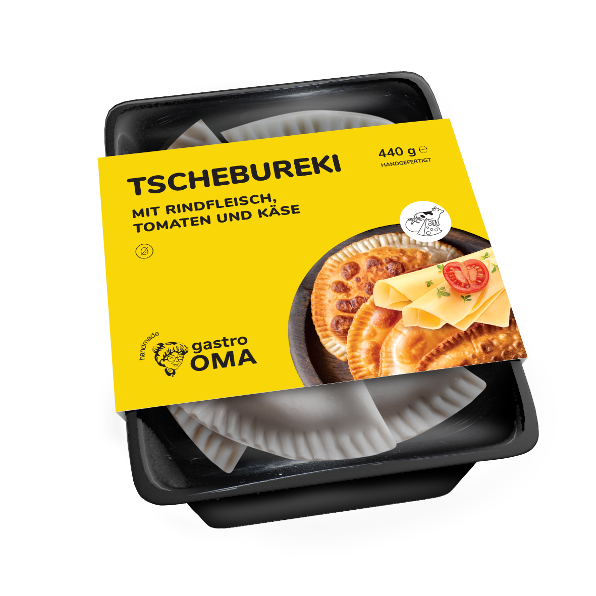 Tschebureki mit Rindfleisch, Tomaten und Käse 440g