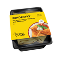 Benderyky mit Mozzarella, Tomaten und Basilikum