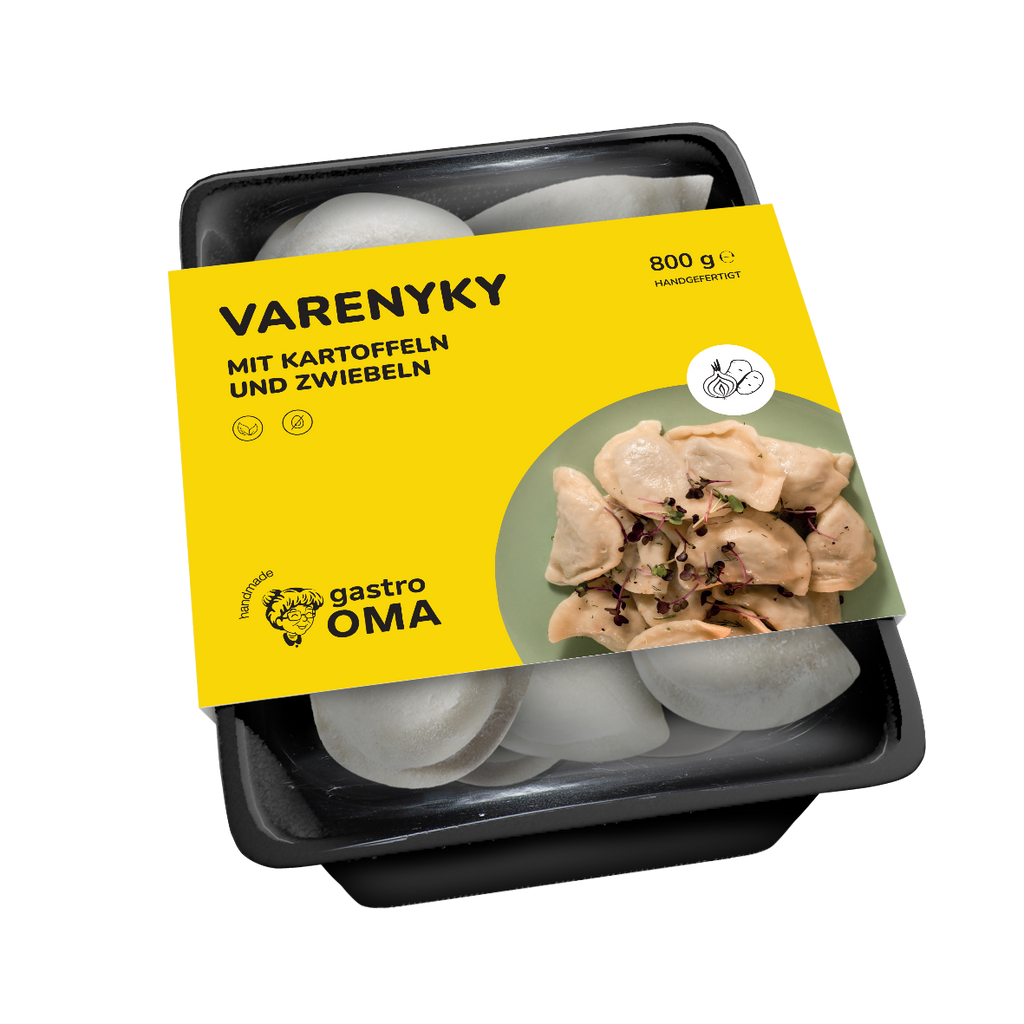 Varenyky mit Kartoffeln und Zwiebeln