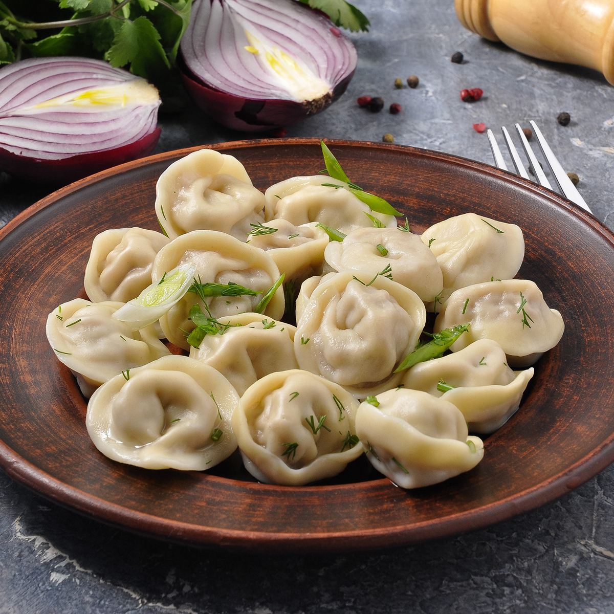 Pelmeni mit Putenfleisch