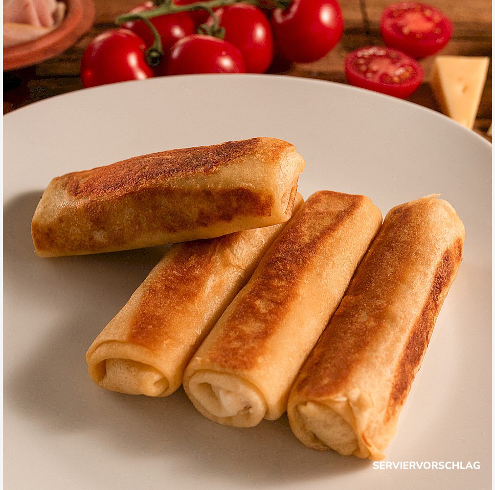 Pfannkuchen mit Rind- und Schweinefleisch