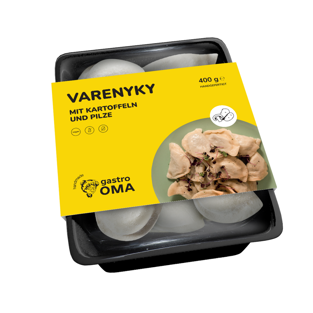 Varenyky mit Kartoffeln und Pilze