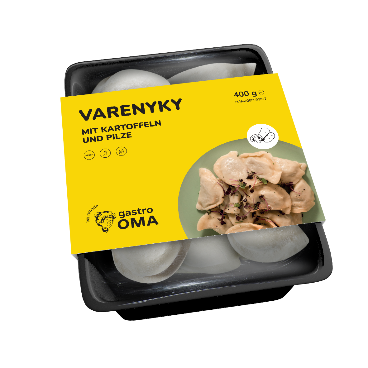 Varenyky mit Kartoffeln und Pilze